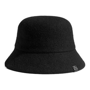 疯帽子 大头围麦尔登呢 渔夫帽子女保暖羊毛盆帽防风毡帽秋冬