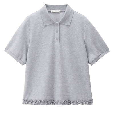 Giordano短袖拼接花边POLO