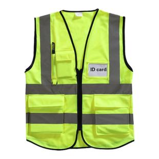 SR反光安全背心工人施工地马甲环卫荧光黄交通反光衣中国建筑定制