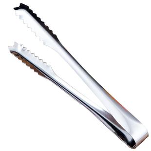 加厚不锈钢冰夹大号冰块冰粒夹子奶茶店专用小号水果夹商用食品夹