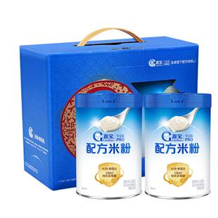 【礼盒】嘉宝米粉旗舰店嘉宝配方米粉A2β-酪蛋白HMO高铁米粉2罐