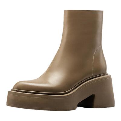 尖头厚底短筒靴THIRTYMORE复古