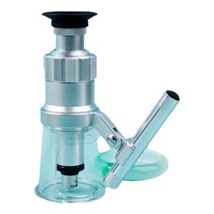 台式放大镜100倍带灯led读数刻度显微镜60倍高清鉴定珠宝玉石印刷