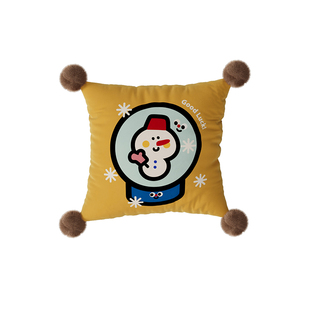 圣诞集会新年红色氛围感客厅沙发抱枕装饰装扮正方形靠垫套不含芯