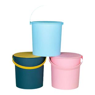水桶凳可坐幼儿园家用浴室手提洗衣收纳桶带盖钓鱼桶塑料加厚储物