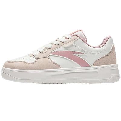 安踏树莓粉轻松板鞋女潮流小白鞋