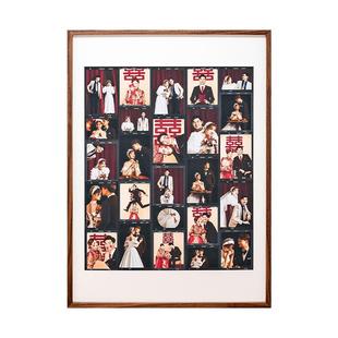 照片定制相框diy洗照片挂墙结婚纱照来图加打印制作高级感实木架