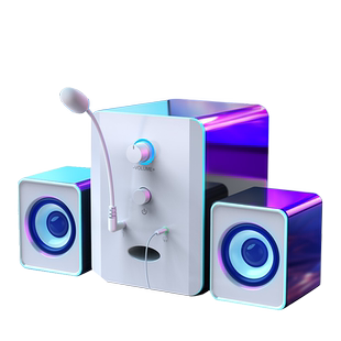 赛达电脑音响低音炮台式机小型音箱家用蓝牙桌面有线带麦克风一体