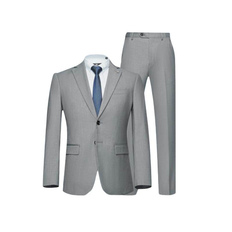 HLA/海澜之家修身礼服两件套25春秋新婚庆喜宴面试仿毛西服套装男