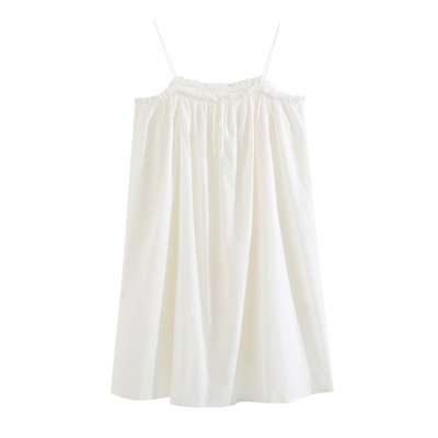 睡衣女2025夏吊带性感纯欲风透视白色小清新短睡裙法式宫廷家居服