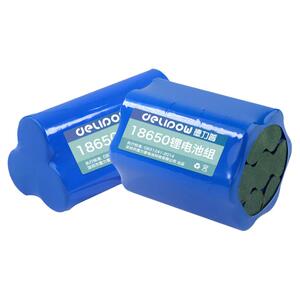 德力普18650锂电池组3.7v大容量夜钓灯音响扩音器监控带线可充电