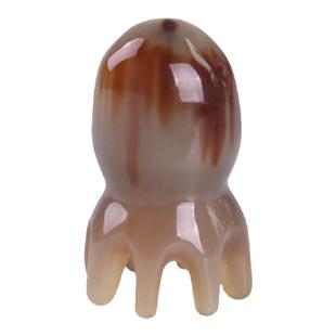 牛角头部章鱼按摩经络梳白水牛角头疗梳宽齿正品天然头皮八爪鱼梳