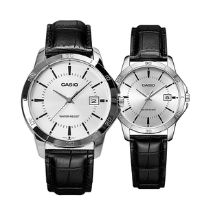 CASIO卡西欧手表情侣对表男女简约时尚石英表LTPMTP-V004L-7A礼物