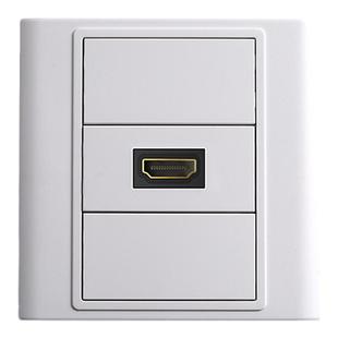 绿联 hdmi面板86型插座模块4K高清线电脑电视多媒体1.4暗装免焊接