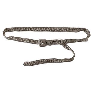 高级感金属链条皮带女ins风夏季裤带男百搭时尚牛仔裤腰带女士细