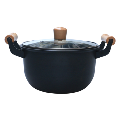 铁人陆川家用燃气灶平底涂层汤锅