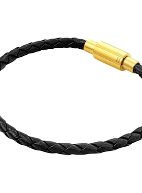 饕餮手链黑皮手绳粗细款皮绳男女款替换绳大福同款钛钢扣久不掉色