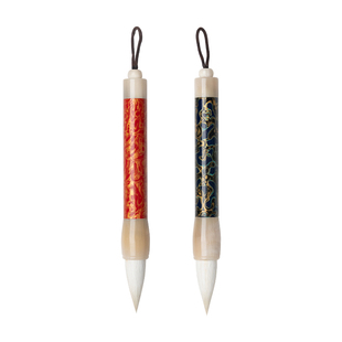 善琏湖笔 非遗大漆迷你毛笔钥匙扣 随身书法专用毛笔羊毫毛笔湖笔创意送礼礼品手工挂件摆件文昌笔礼物用品