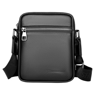 猎鼠真皮挎包男款商务通勤包大容量小斜挎包外出随身便携包单肩包