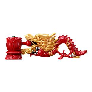 圆通佛具用品龙雕手炉放焰口手提手柄香炉仿实木水陆手拿莲花手炉