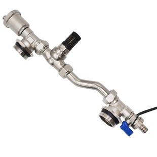 铜加厚地暖水利平衡可调压差旁通阀排气泄水阀分集水器末端三尾件