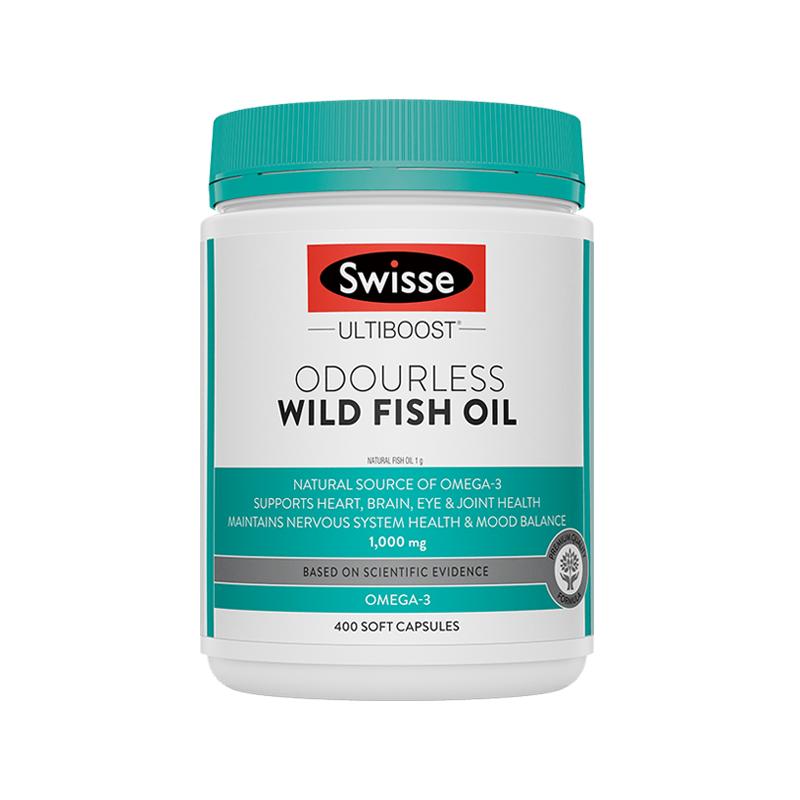 【自营】Swisse斯维诗高浓度深海鱼油omega3女生鱼油胶囊补脑成人