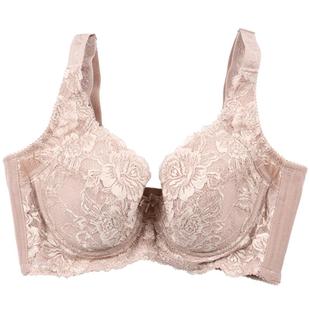 紫妮蓉台湾大胸显小内衣女文胸蕾丝大码超薄上托聚拢收副乳防下垂