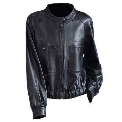 流行风小个子头层绵羊皮夹克外套