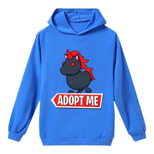 adopt me春秋游戏图案儿童帽衫长袖卫衣童装 Unicom独角兽H1875