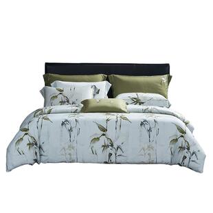 MINE/寐100%兰精天丝床上四件套夏季凉感床单被套床品套件 墨影