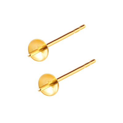 耳钉托g750实心光身diy配件珍珠