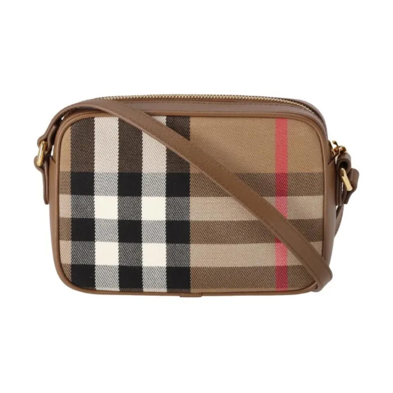 【自营】BURBERRY/博柏利女士格纹图案单肩斜挎相机包80857131