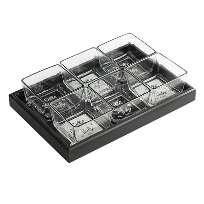 轻奢水果盘客厅家用茶几高档玻璃果盘2025新款干果分格零食摆放盘