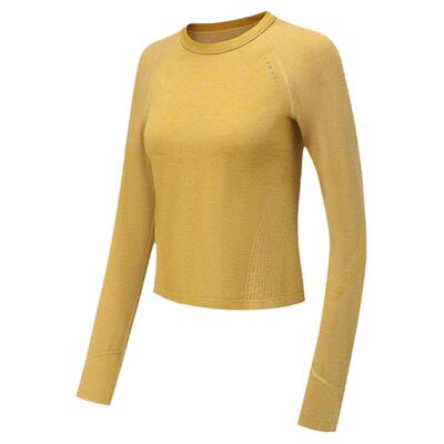 粒子狂热一体织长袖运动T恤