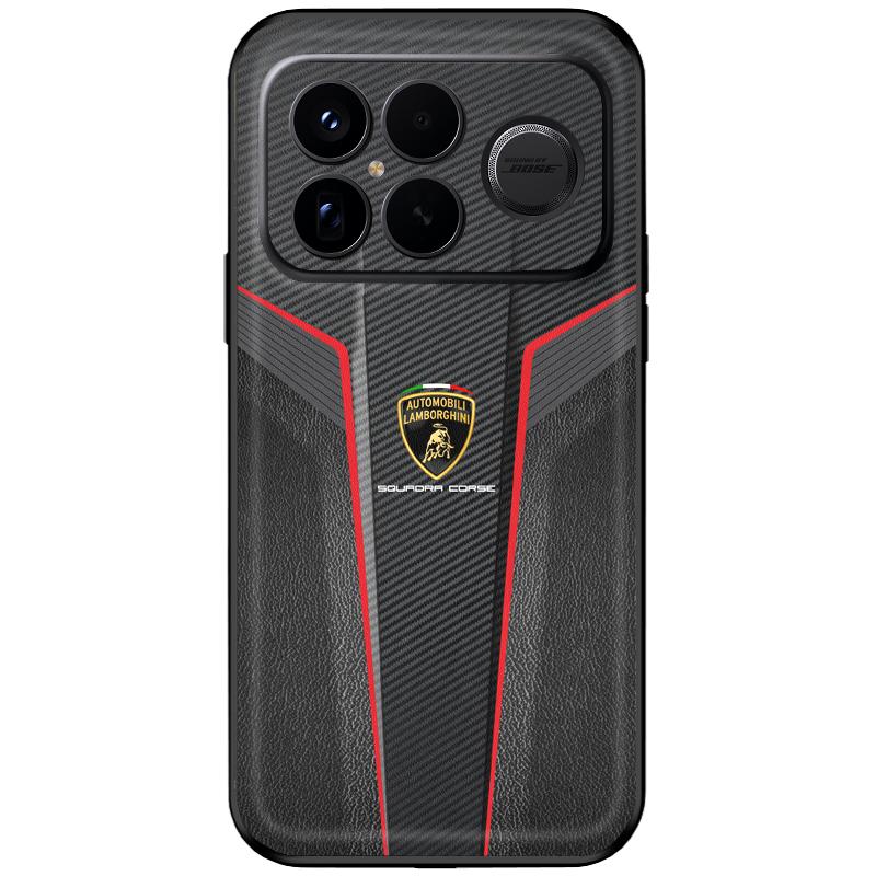 红米k90promax冠军版兰博基尼手机壳k80pro冠军版跑车皮纹软壳全包素皮定制新款k70pro至尊冠军版