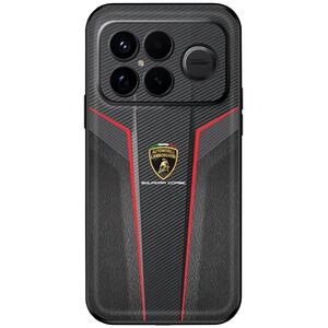 红米k90promax冠军版兰博基尼手机壳k80pro冠军版跑车皮纹软壳全包素皮定制新款k70pro至尊冠军版