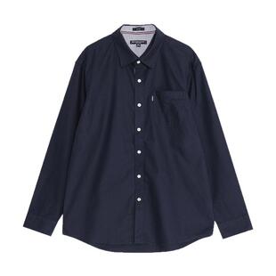 波顿2025春秋新款男士长袖衬衫大码美式休闲纯色棉商务时尚