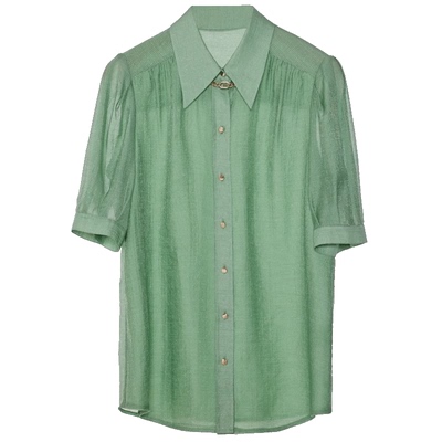 迪卡轩甜美衬衫女夏季