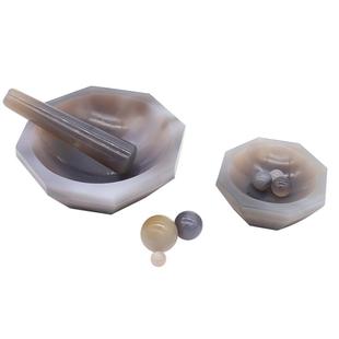 钰祥源天然玛瑙研钵乳钵实验室研磨碾磨杵棒内径6080100120150mm