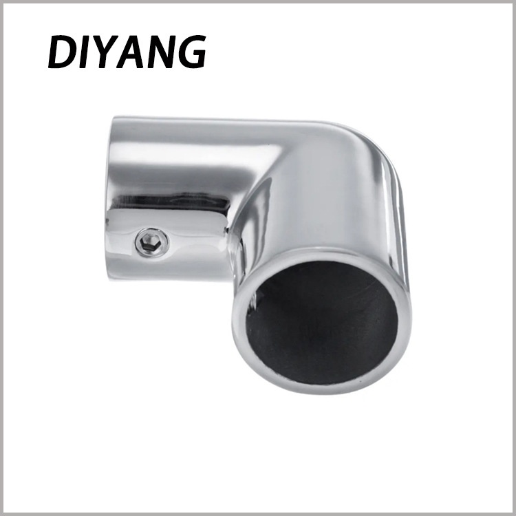 316不锈钢90度弯头船舶弯管接头镜面抛光游艇五金配件三通船用