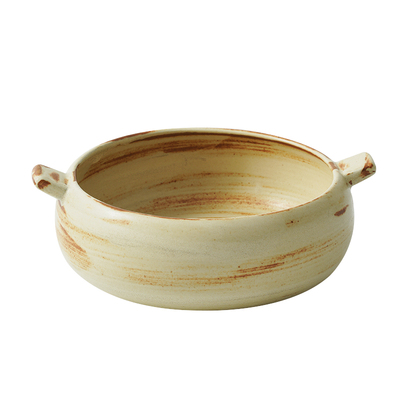 景德镇粗陶手工双耳大容量汤碗