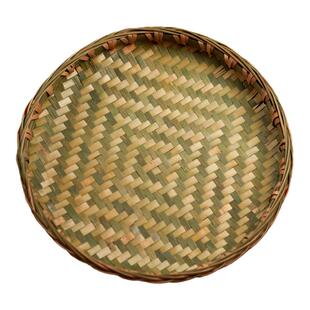 老疯杨手工竹编竹制品竹匾无孔竹圆簸箕晾晒竹编制品