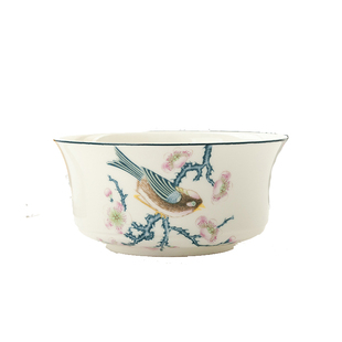 金岚玉唐山骨瓷餐具大饭碗汤碗6英寸汤面碗中号碗陶瓷翻口冷面碗