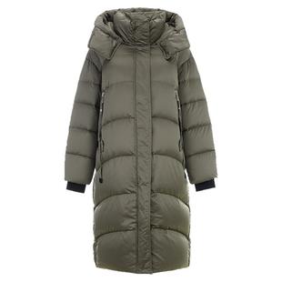 Outlets专柜撤柜正品 OY冬装2025新款过膝保暖连帽加长款鹅绒服女