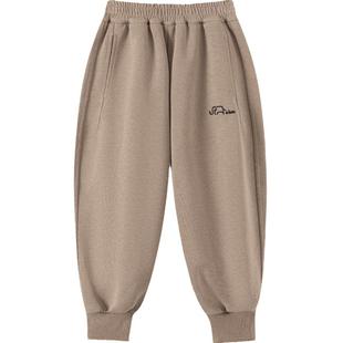 小象汉姆童装男童裤子儿童加绒运动裤2025新款秋冬装男孩长裤校裤