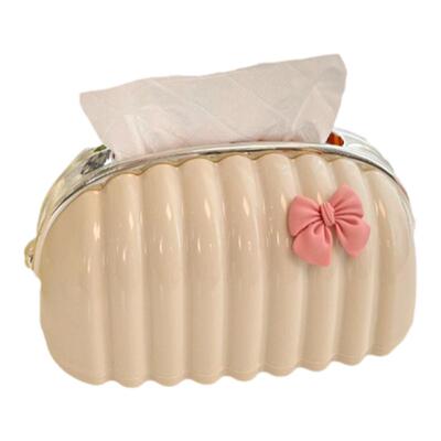 贝壳弹簧纸巾盒客厅高档轻奢