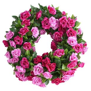 假花藤条仿真玫瑰花藤空调管道缠绕楼梯阳台装饰遮挡塑料藤蔓植物