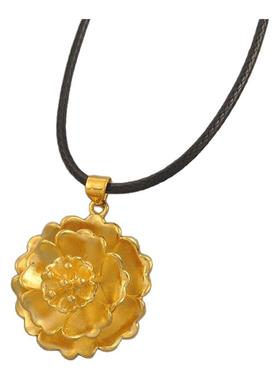6克~送妈妈项链花朵吊坠送黑绳