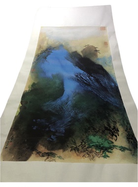 新中式泼墨山水画客厅中堂挂画