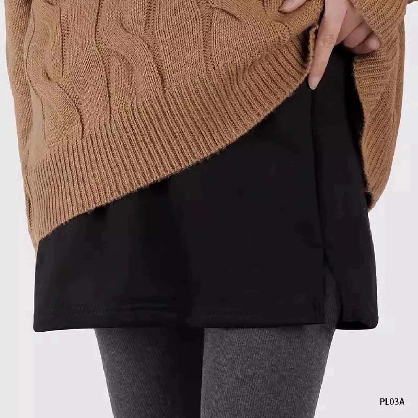 加厚毛呢秋冬屁帘神器短裙女鲨鱼裤遮臀帘卫衣下摆穿搭半身裙百搭